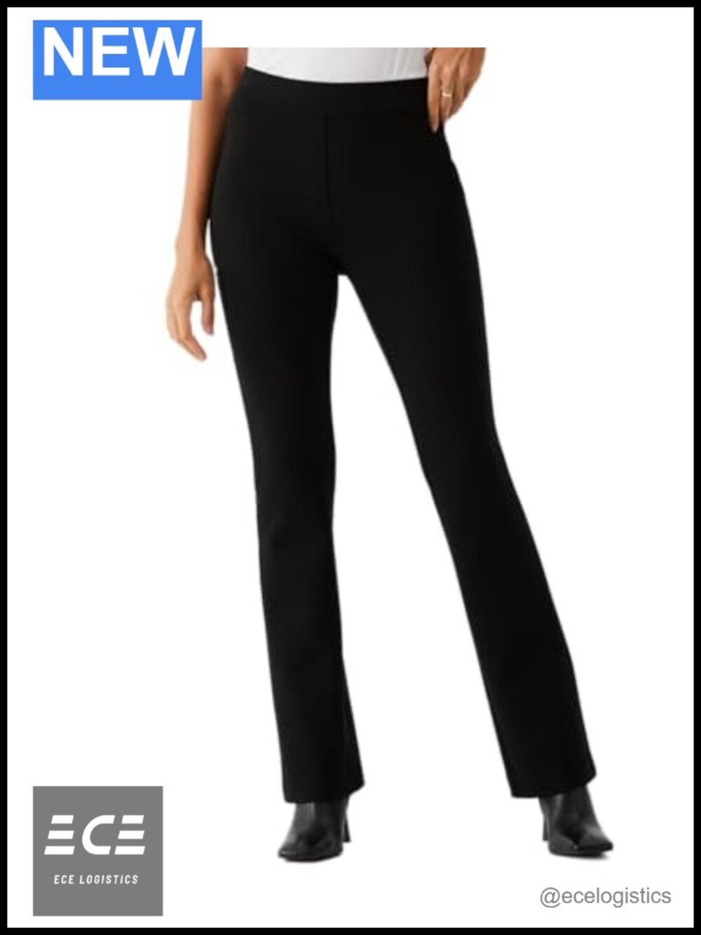 Rafaella Women's Boot Cut Pull-On Pant Stretch Ponte Knit Dress Pants